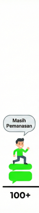 Visualisasi tumpukan chat